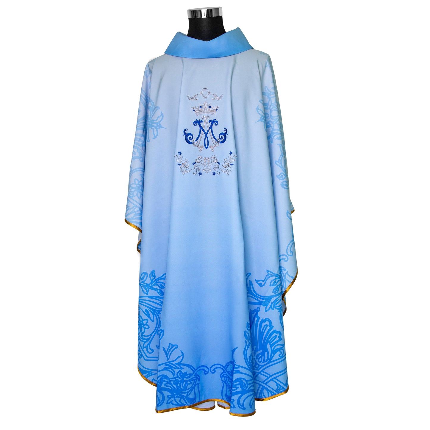 Casula azzurra con ricamo Mariano