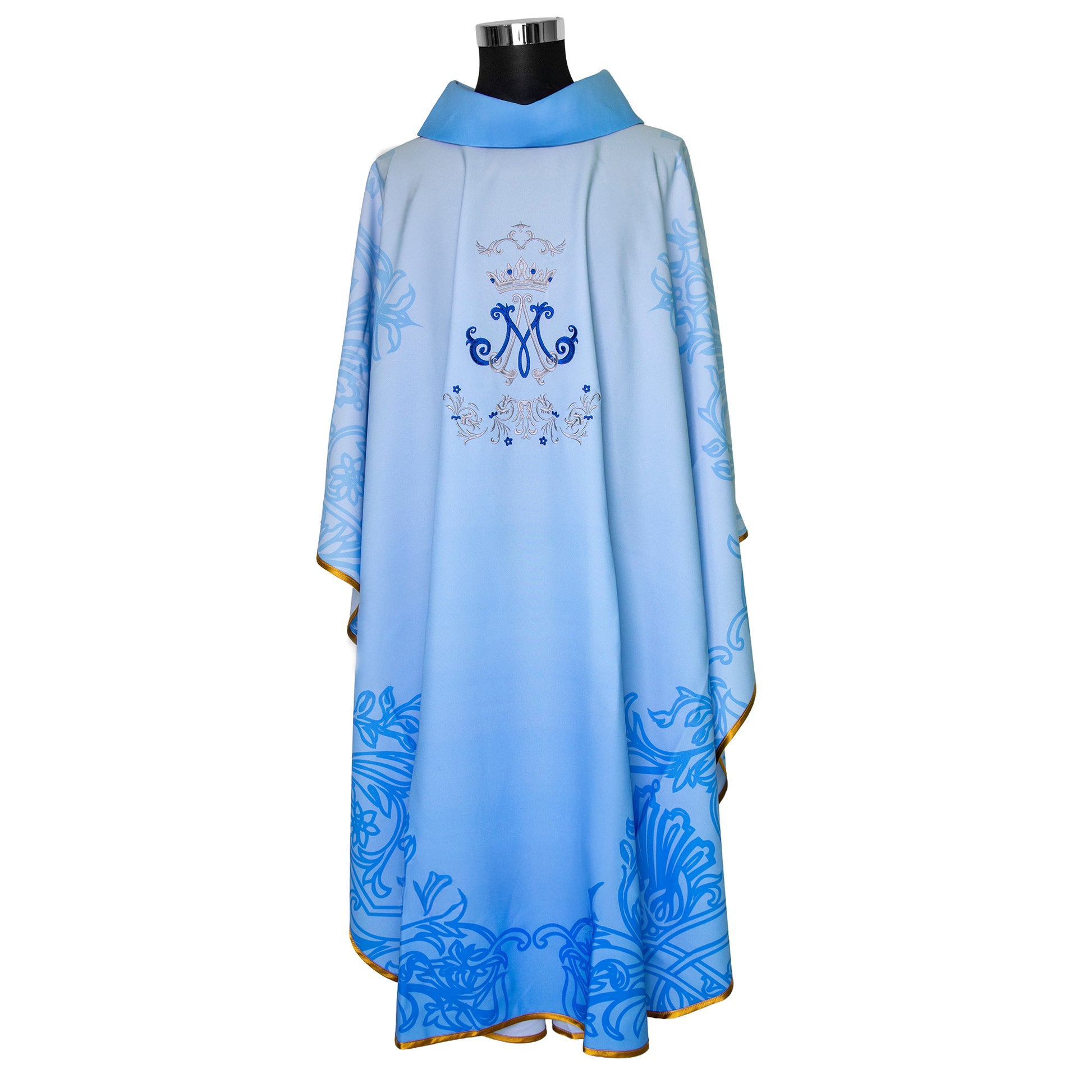 Casula azzurra con ricamo Mariano