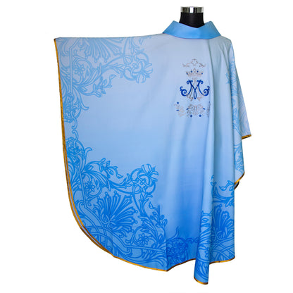Casula azzurra con ricamo Mariano