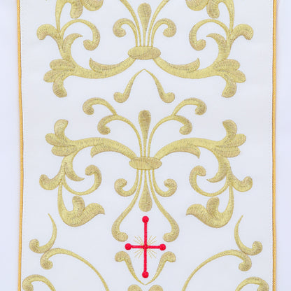 Casula mariana con ricamo Volto Madonna Immacolata. Misto poliestere