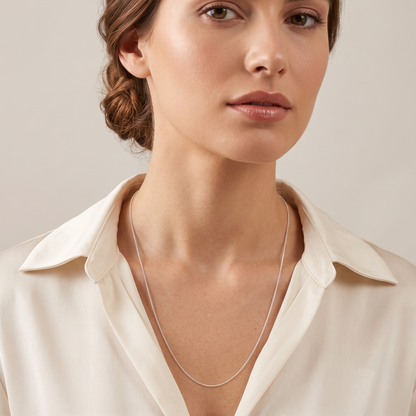 Collana in Bronzo Maglia Fine 43 cm