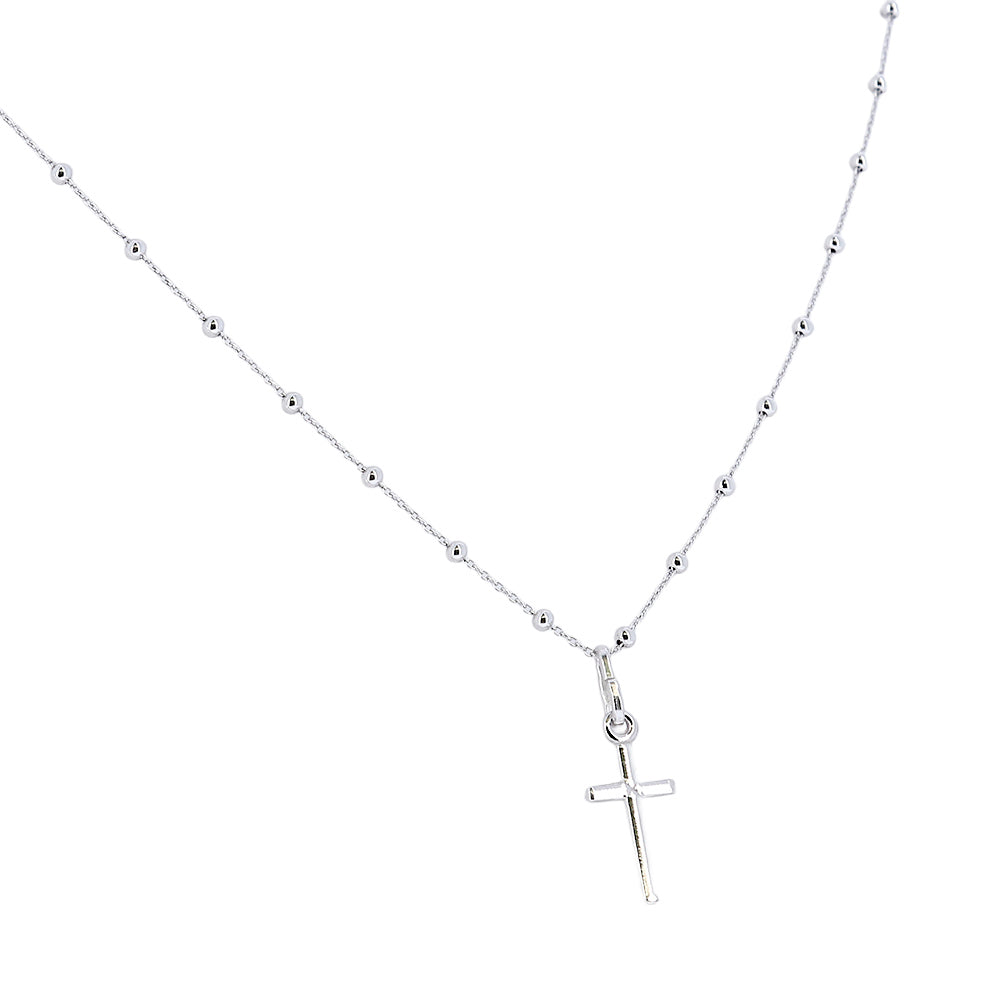 Collana con Crocetta in Argento 925 – Catenina 25 cm