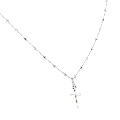 Collana con Crocetta in Argento 925 – Catenina 25 cm