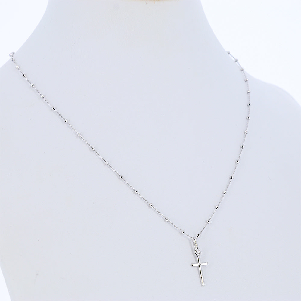 Collana con Crocetta in Argento 925 – Catenina 25 cm