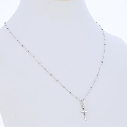 Collana con Crocetta in Argento 925 – Catenina 25 cm