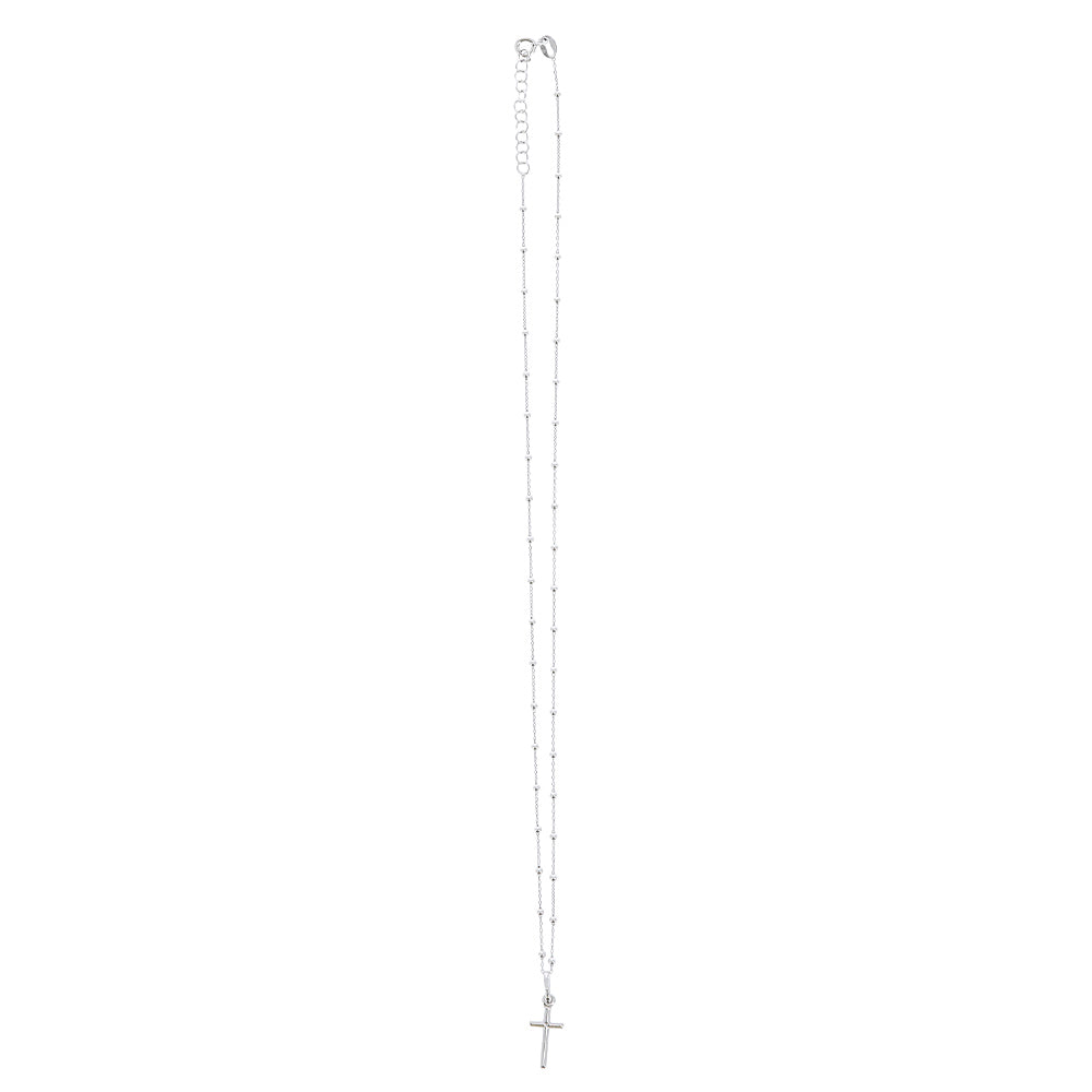 Collana con Crocetta in Argento 925 – Catenina 25 cm