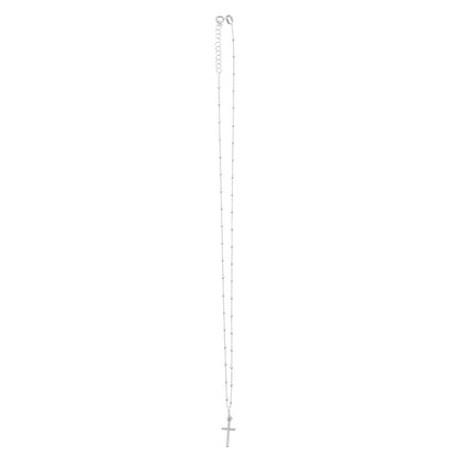 Collana con Crocetta in Argento 925 – Catenina 25 cm