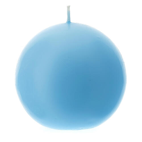 Candela cero a sfera per liturgie, Avvento, Quaresima. Diametro 10 cm.