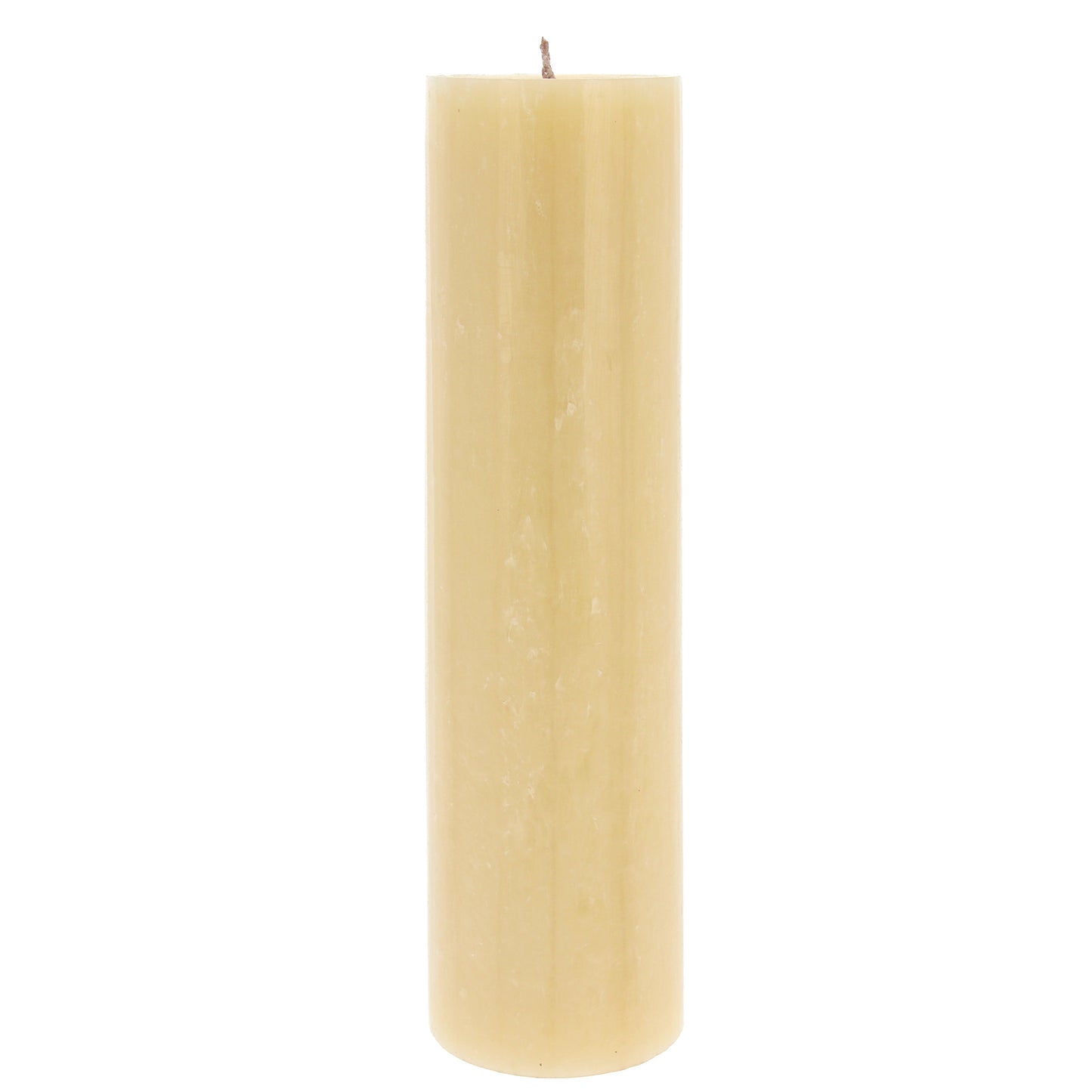 Candela Cero in cera d'api con decorazione in bassorilievo. Dimensioni 8x30 cm
