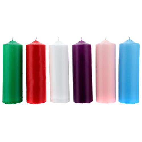 Candela cero per liturgie, Avvento, Quaresima. Diametro 8x24  cm