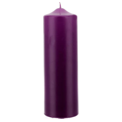 Candela cero per liturgie, Avvento, Quaresima. Diametro 8x24  cm