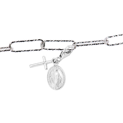 Charm Croce e Medaglia Miracolosa - Ciondolo in Bronzo