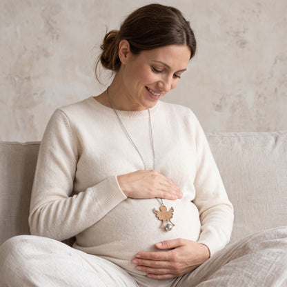 Collana Chiama Angeli con ciondolo Angelo e sfera, completo di bracciale per bimbo/a