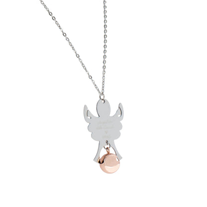 Collana Chiama Angeli con ciondolo Angelo e sfera, completo di bracciale per bimbo/a