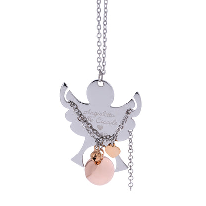 Collana Chiama Angeli con ciondolo Angelo e sfera, completo di bracciale per bimbo/a