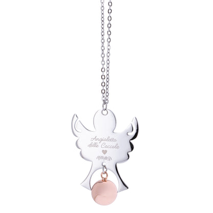 Collana Chiama Angeli con ciondolo Angelo e sfera, completo di bracciale per bimbo/a