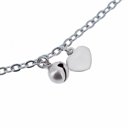 Collana Chiama Angeli con ciondolo Angelo e sfera, completo di bracciale per bimbo/a