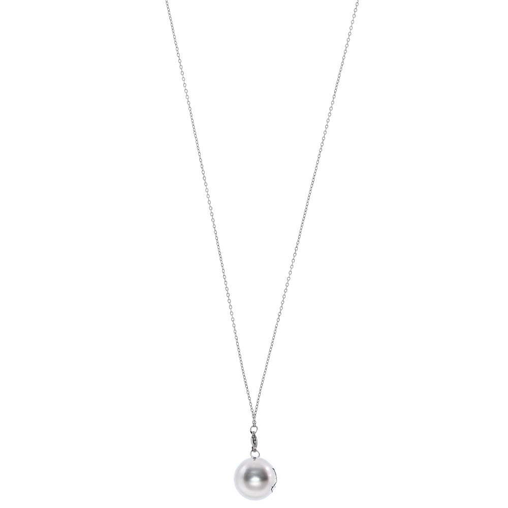 Collana Chiama Angeli con sfera argentata e incisione Angelo
