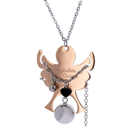 Collana Chiama Angeli con ciondolo Angelo e sfera, completo di bracciale per bimbo/a