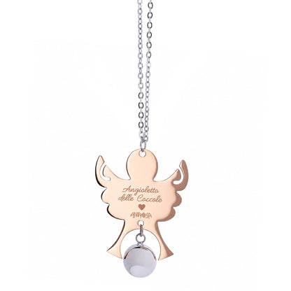 Collana Chiama Angeli con ciondolo Angelo e sfera, completo di bracciale per bimbo/a
