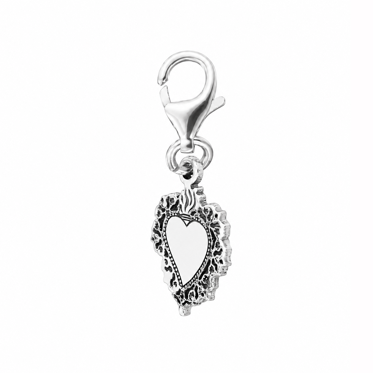 Charm Cuore Votivo in Bronzo - Ciondolo Religioso