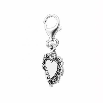 Charm Cuore Votivo in Bronzo - Ciondolo Religioso