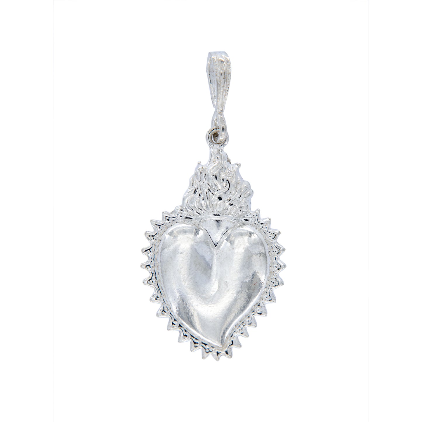 Ciondolo cuore Votivo, in argento 925. Altezza 2,5 cm