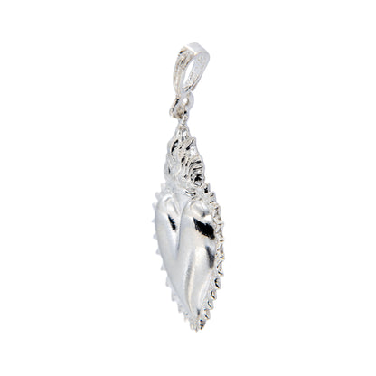 Ciondolo cuore Votivo, in argento 925. Altezza 2,5 cm