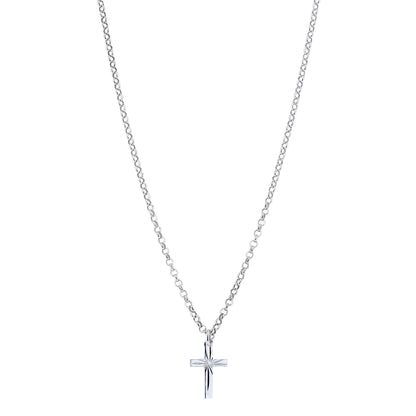 Collana Croce Lavorata in Bronzo