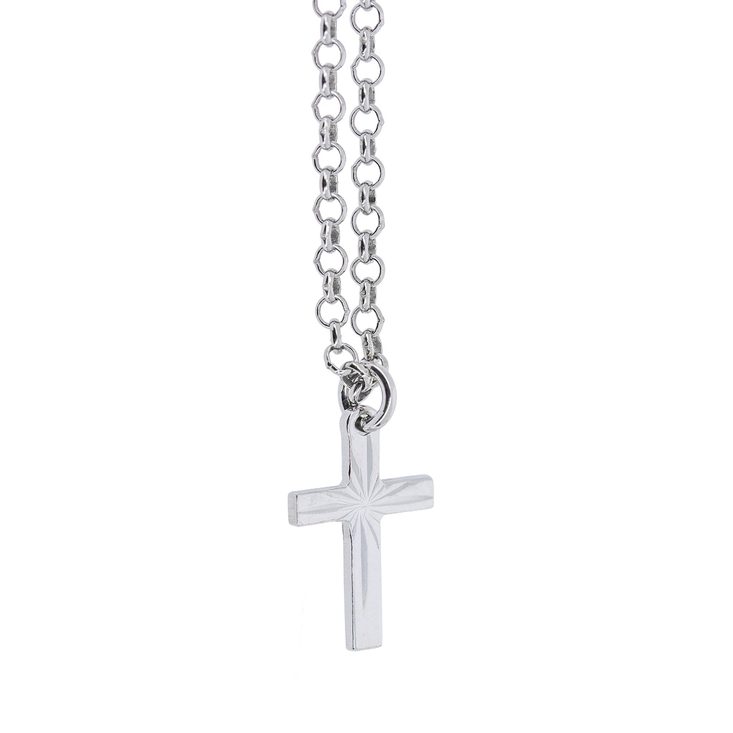 Collana Croce Lavorata in Bronzo