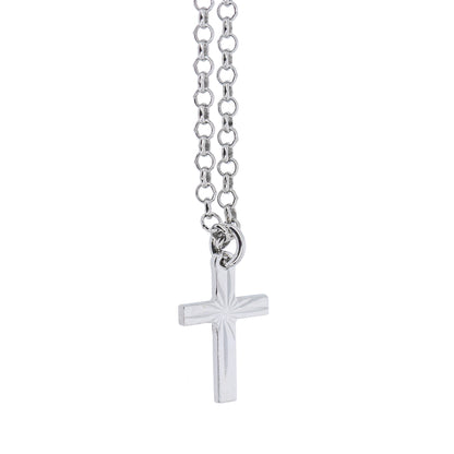 Collana Croce Lavorata in Bronzo