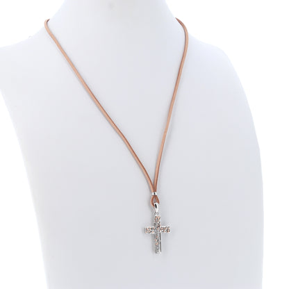 Collana Crucis Patronus Albero della Vita, pendente croce con zirconi, argento 925