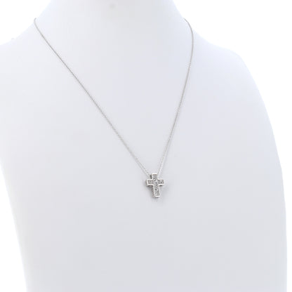 Collana Crucis, pendente croce con zirconi, argento 925