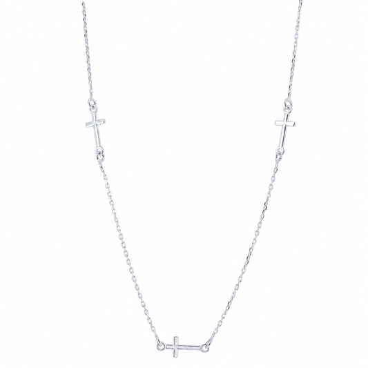 Collana tre Croci in bronzo