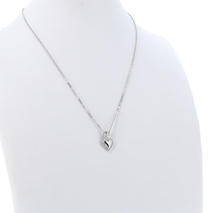 Collana Sacrum Cor, Cuore Votivo con zirconi bianchi, argento 925