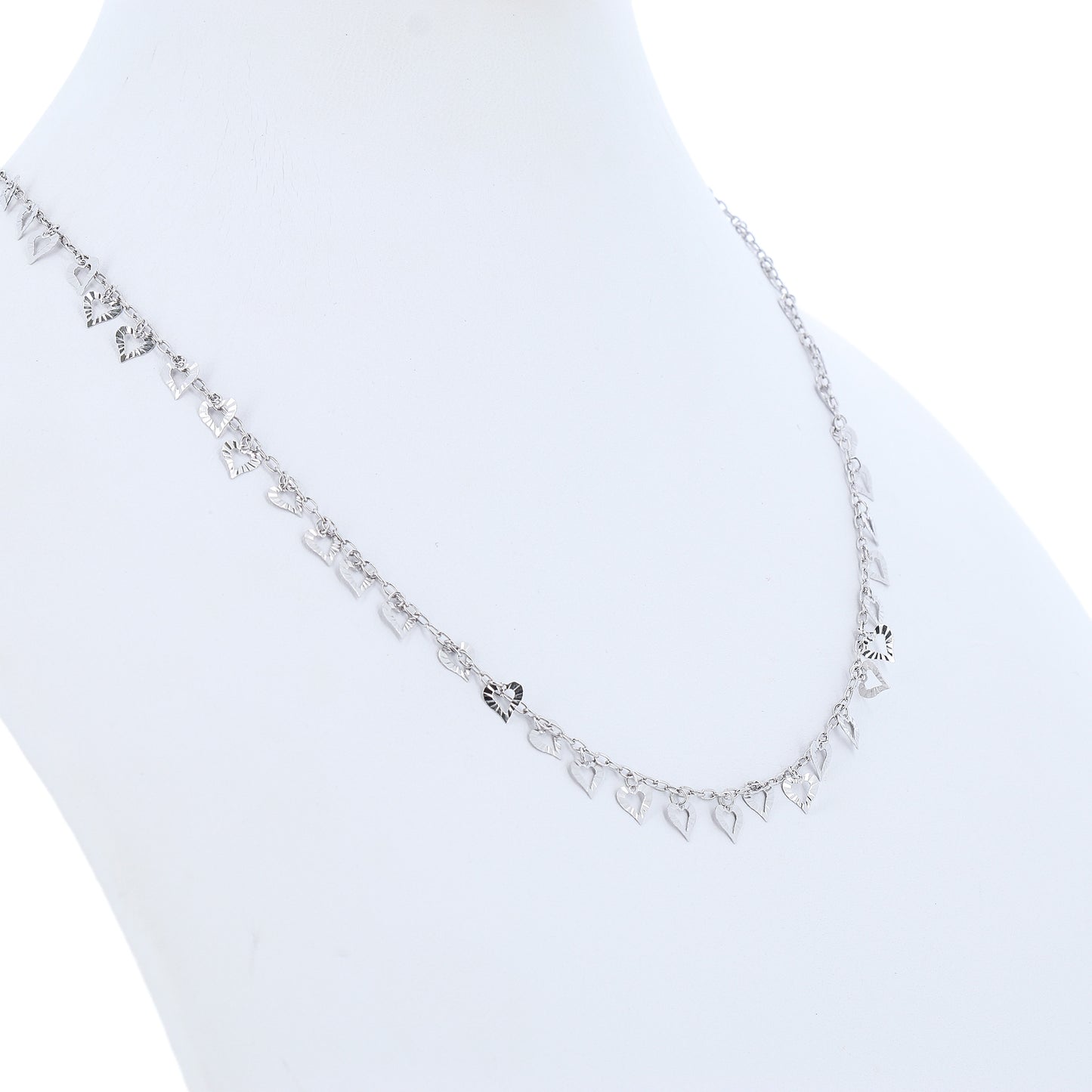 Collana Pendenti Cuoricini in bronzo