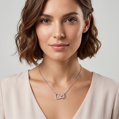 Collana Cuori Intrecciati in bronzo