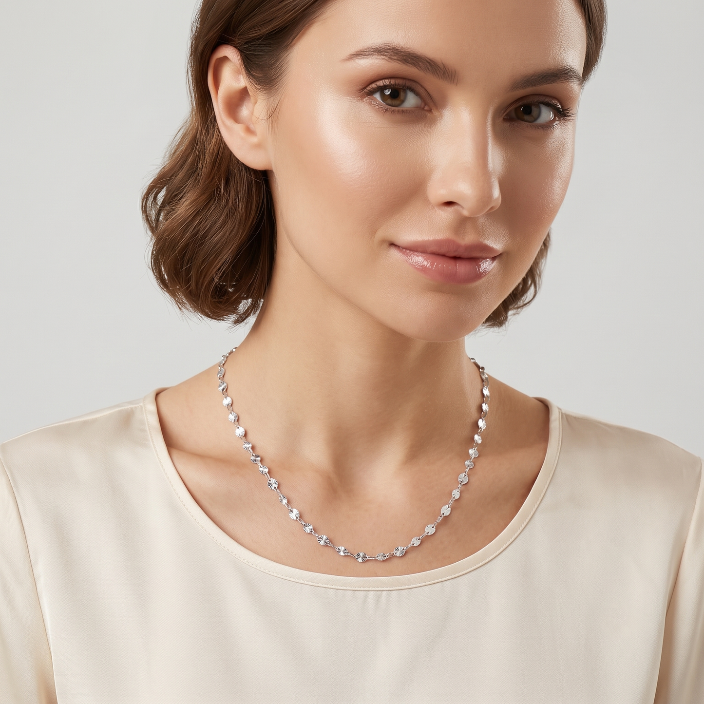 Collana Maglia Schiacciata in Bronzo