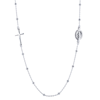 Collana Croce e Medaglia Miracolosa in bronzo 45 cm