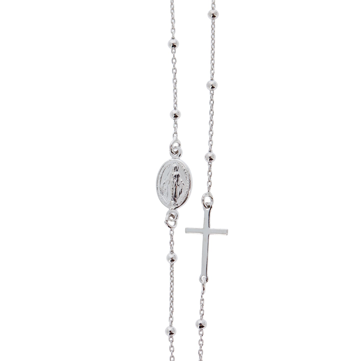 Collana Croce e Medaglia Miracolosa in bronzo 45 cm