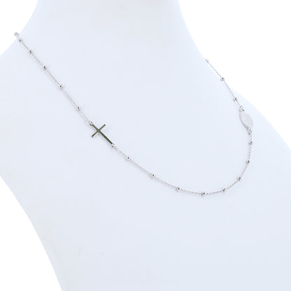 Collana Croce e Medaglia Miracolosa in bronzo 45 cm