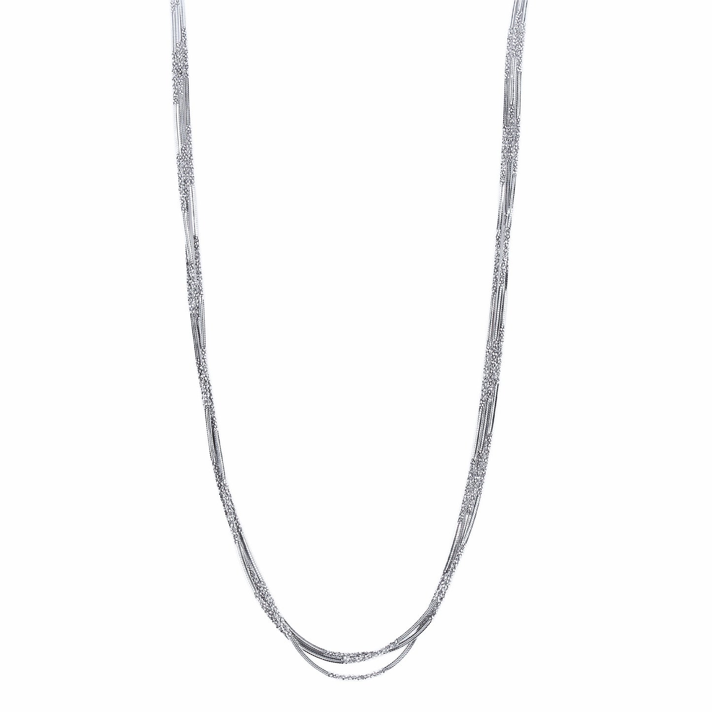 Collana tre fili catena lavorata in bronzo