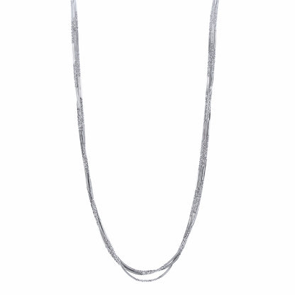 Collana tre fili catena lavorata in bronzo