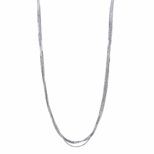 Collana tre fili catena lavorata in bronzo