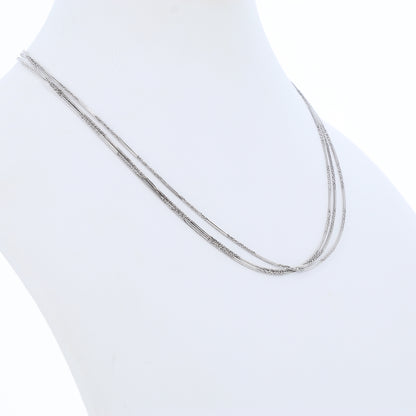 Collana tre fili catena lavorata in bronzo