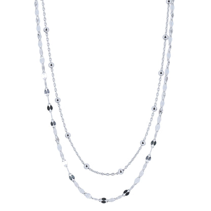 Collana doppia catena in bronzo 45 cm