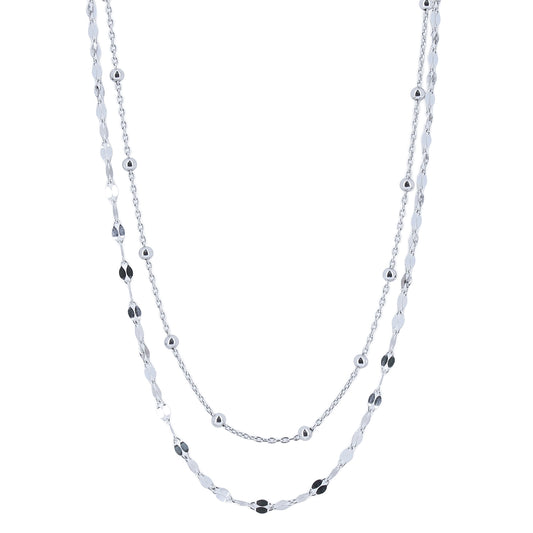 Collana doppia catena in bronzo 45 cm