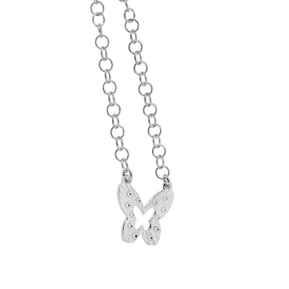 Collana Farfalla Lavorata in Bronzo 45 cm