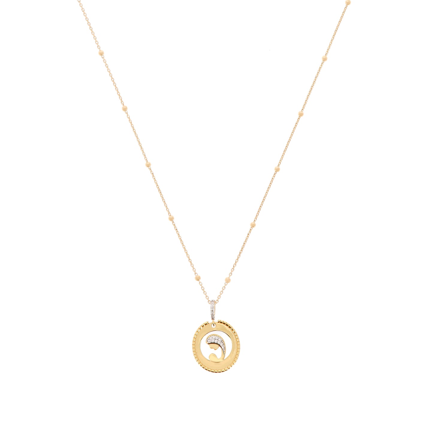 Collana Nativitas, pendente Madonna con Bambino con zirconi, argento 925