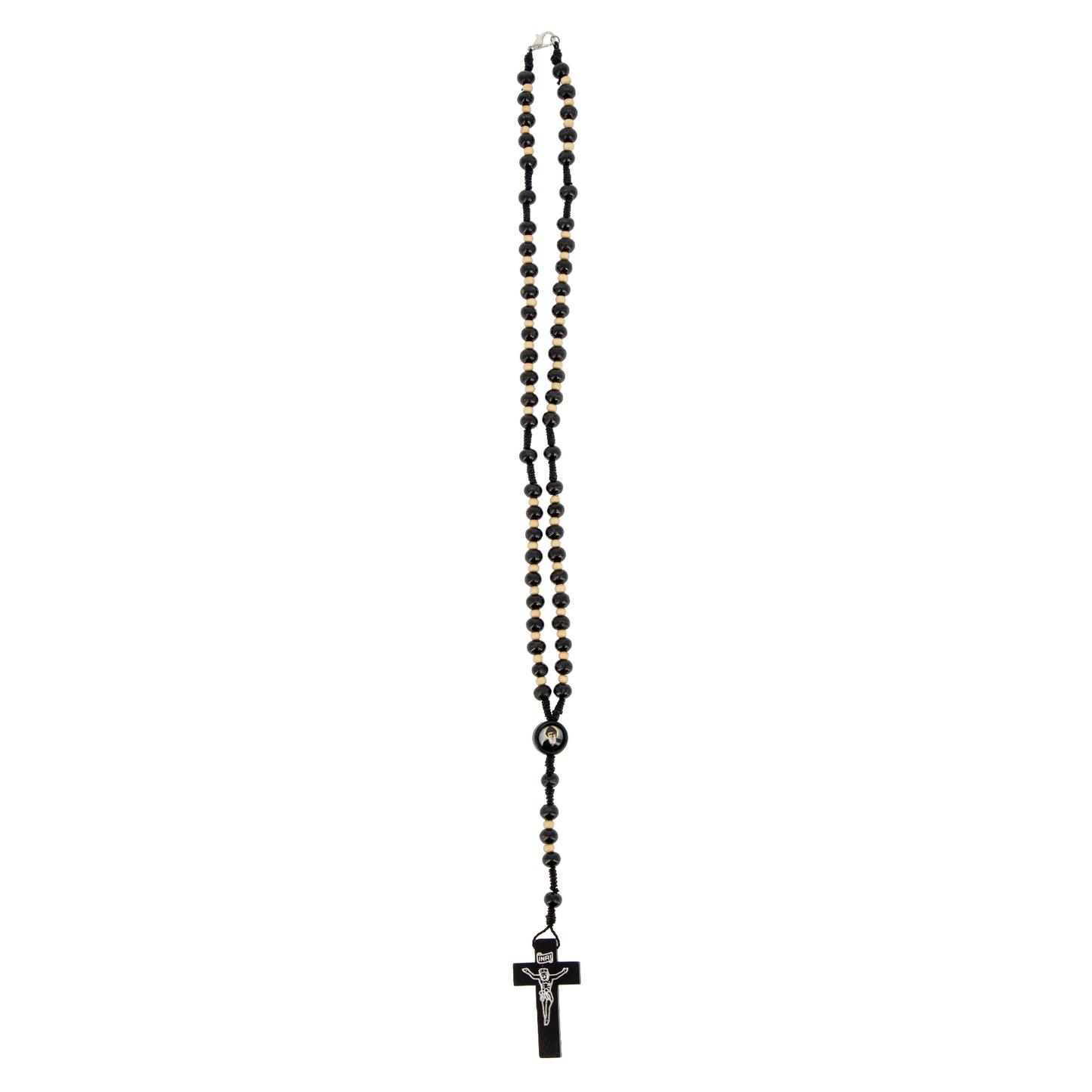 Corona del Rosario San Charbel in legno con chiusura. Indossabile